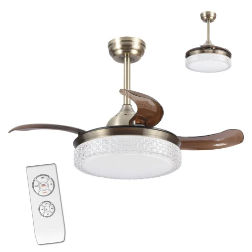 VENTILADOR DE TECHO LED KINGSTON 4P PLEGABLE CUERO REGULABLE VENTILADOR DE TECHO LED KINGSTON 4P PLEGABLE CUERO REGULABLE