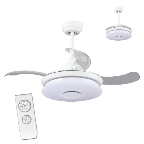 VENTILADOR DE TECHO LED LINSTEAD BLANCO RGB PLEGABLE REGULABLE VENTILADOR DE TECHO LED LINSTEAD BLANCO RGB PLEGABLE REGULABLE