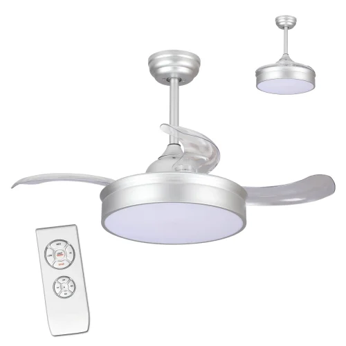 VENTILADOR DE TECHO LED RICHMOND PLATA PLEGABLE REGULABLE