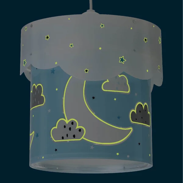 LÁMPARA COLGANTE INFANTIL MOON E27 AZUL LÁMPARA COLGANTE INFANTIL MOON E27 AZUL
