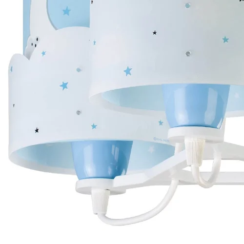 LÁMPARA INFANTIL 3 LUCES MOON E27 AZUL