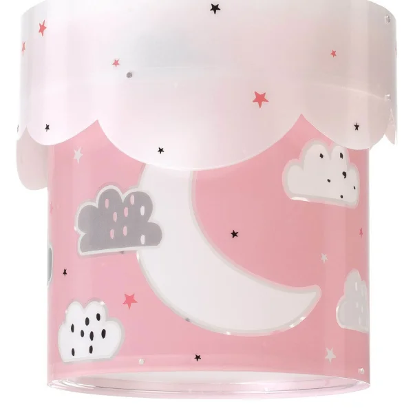LÁMPARA COLGANTE INFANTIL MOON E27 ROSA