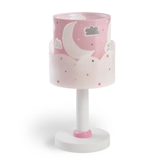 LÁMPARA DE MESA INFANTIL MOON E14 ROSA