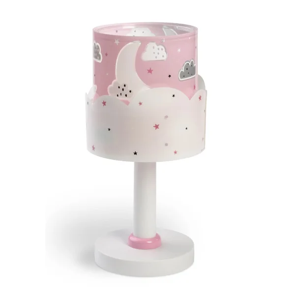 LÁMPARA DE MESA INFANTIL MOON E14 ROSA