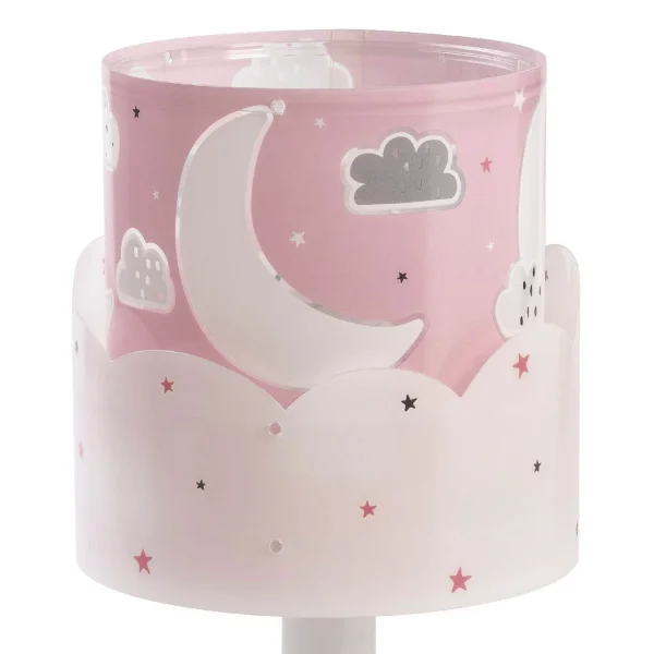 LÁMPARA DE MESA INFANTIL MOON E14 ROSA