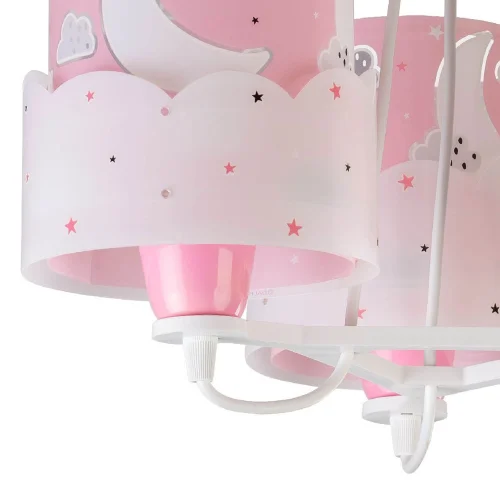 LÁMPARA INFANTIL 3 LUCES MOON E27 ROSA