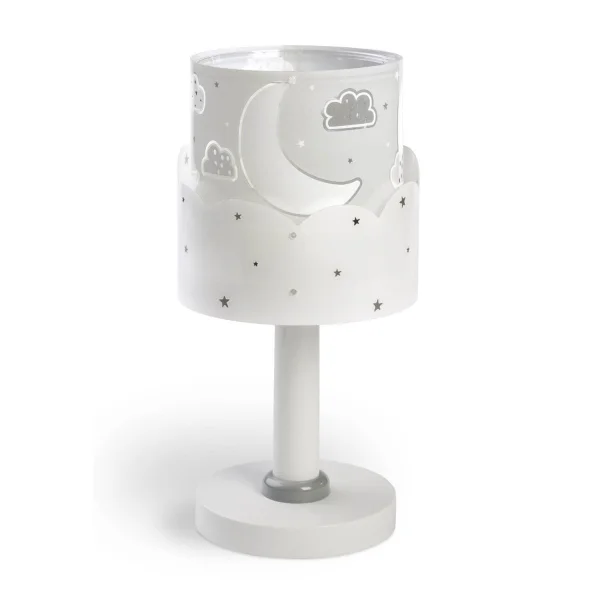 LÁMPARA DE MESA INFANTIL MOON E14 GRIS