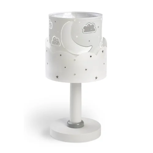 LÁMPARA DE MESA INFANTIL MOON E14 GRIS