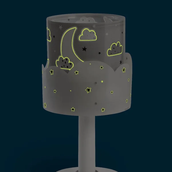 LÁMPARA DE MESA INFANTIL MOON E14 GRIS