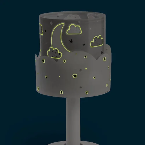 LÁMPARA DE MESA INFANTIL MOON E14 GRIS
