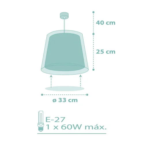 LÁMPARA COLGANTE INFANTIL DREAM FLOWERS E27 VERDE