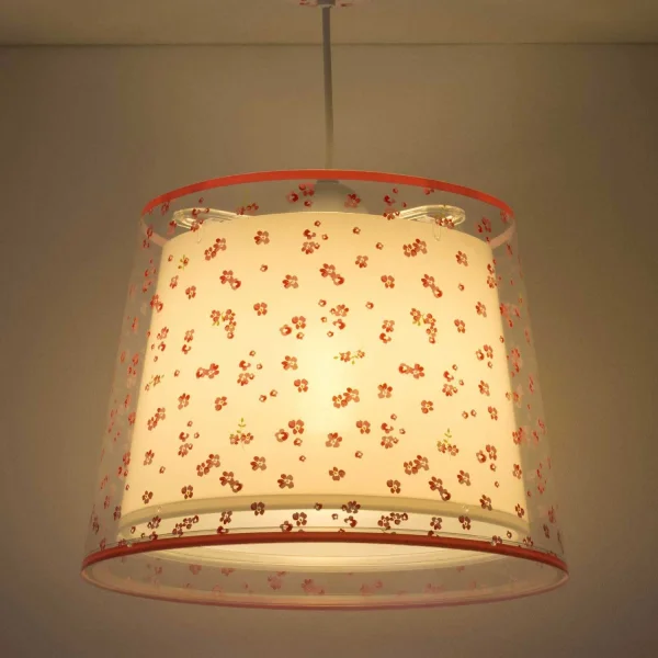 LÁMPARA COLGANTE INFANTIL DREAM FLOWERS E27 ROSA