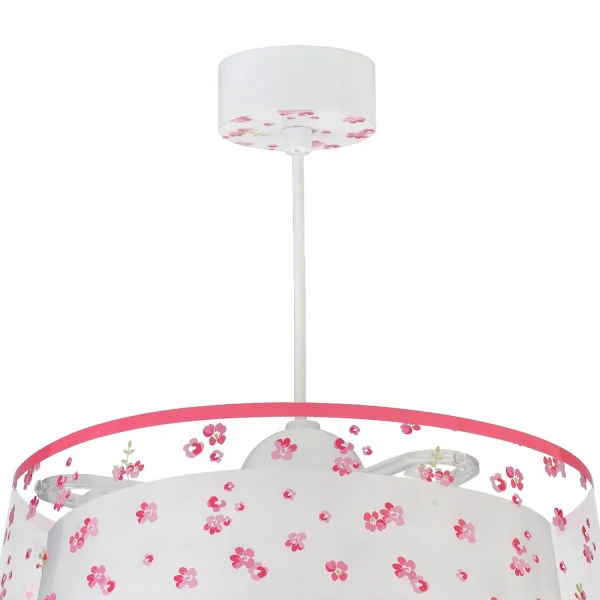 LÁMPARA COLGANTE INFANTIL DREAM FLOWERS E27 ROSA