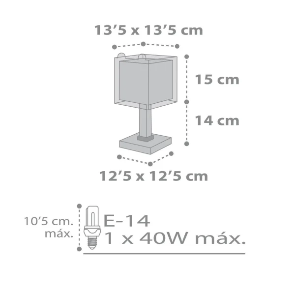 LÁMPARA DE MESA INFANTIL LITTLE TEDDY E14