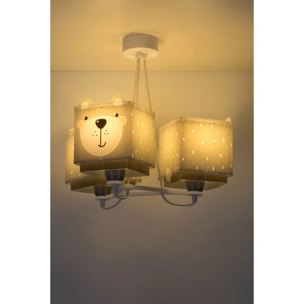 LÁMPARA INFANTIL 3 LUCES LITTLE TEDDY E27