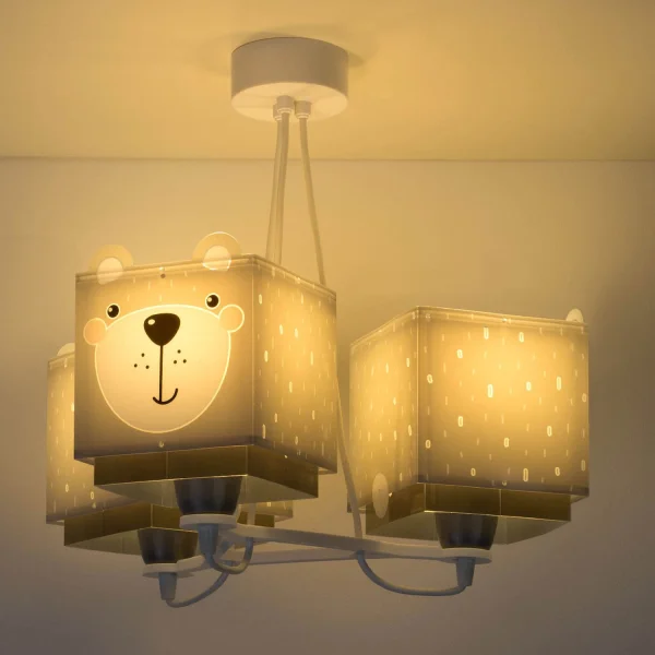 LÁMPARA INFANTIL 3 LUCES LITTLE TEDDY E27