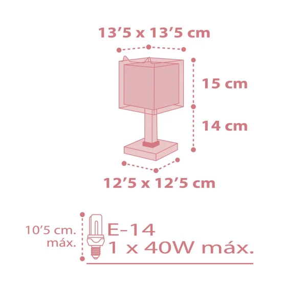 LÁMPARA DE MESA INFANTIL LITTLE FOX E14 LÁMPARA DE MESA INFANTIL LITTLE FOX E14