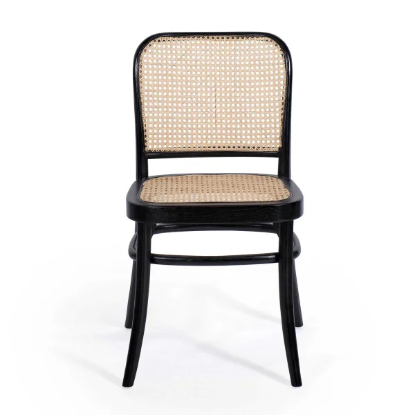 SILLA HANNAH MADERA NEGRA RATTAN