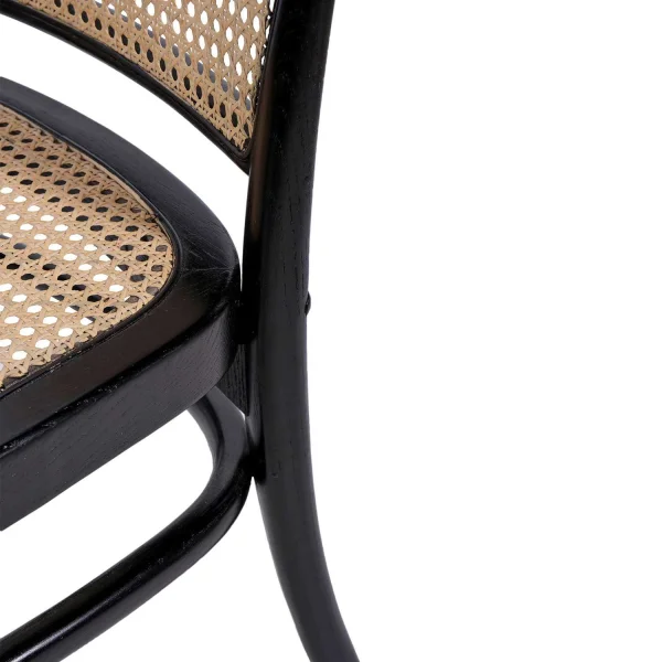 SILLA HANNAH MADERA NEGRA RATTAN