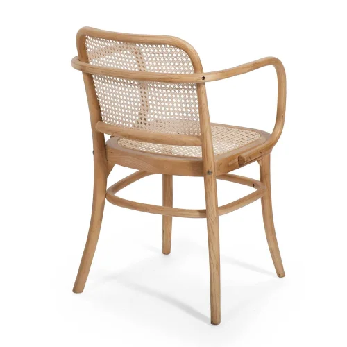 SILLA HANNAH CON REPOSABRAZOS MADERA NATURAL RATTAN