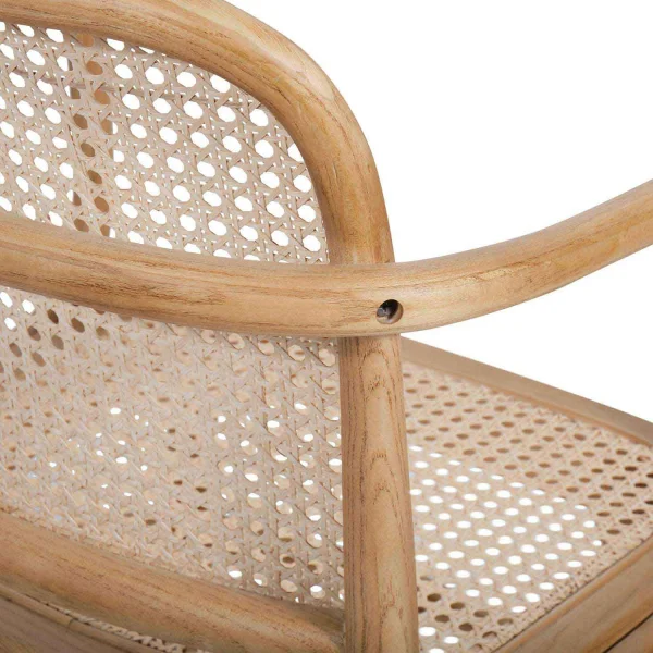 SILLA HANNAH CON REPOSABRAZOS MADERA NATURAL RATTAN