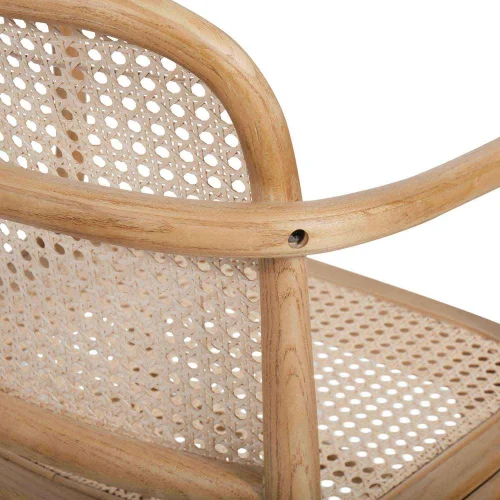 SILLA HANNAH CON REPOSABRAZOS MADERA NATURAL RATTAN