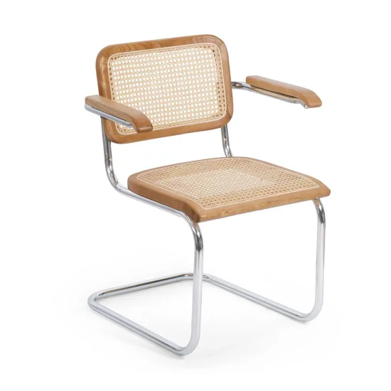 SILLA WEBSTER CON REPOSABRAZOS RATTAN NATURAL