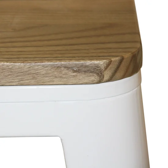 TABURETE JOSEPHINE BLANCO MADERA 2