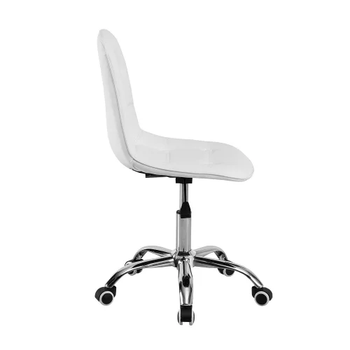 SILLA DE OFICINA GREG CON RUEDAS CAPITONE BLANCO SILLA DE OFICINA GREG CON RUEDAS CAPITONE BLANCO