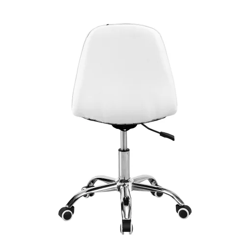 SILLA DE OFICINA GREG CON RUEDAS CAPITONE BLANCO SILLA DE OFICINA GREG CON RUEDAS CAPITONE BLANCO