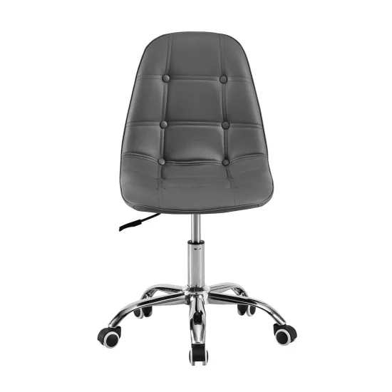 SILLA DE OFICINA GREG CON RUEDAS CAPITONE GRIS 2