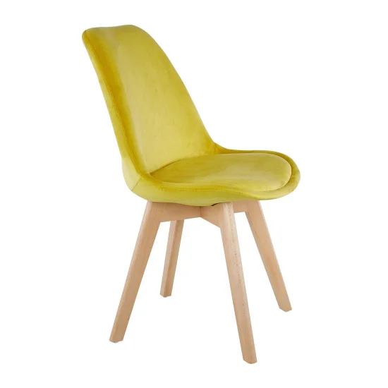 SILLA TOWER TERCIOPELO MOSTAZA 2