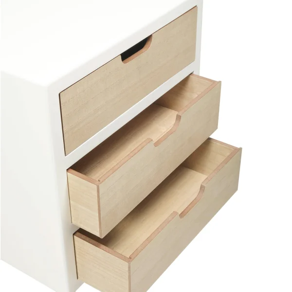 MESITA DE NOCHE 3 CAJONES MALOKAI MESITA DE NOCHE 3 CAJONES MALOKAI