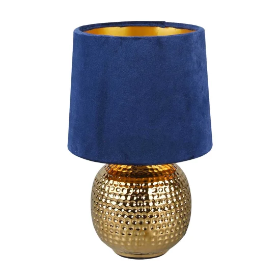 LÁMPARA DE MESA GAELA CERÁMICA PANTALLA AZUL E14 2