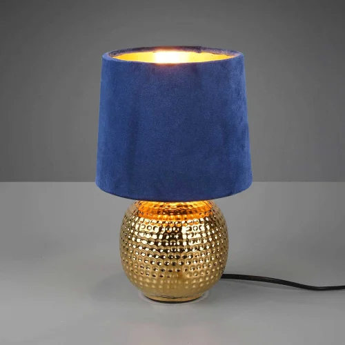 LÁMPARA DE MESA GAELA CERÁMICA PANTALLA AZUL E14 LÁMPARA DE MESA GAELA CERÁMICA PANTALLA AZUL E14