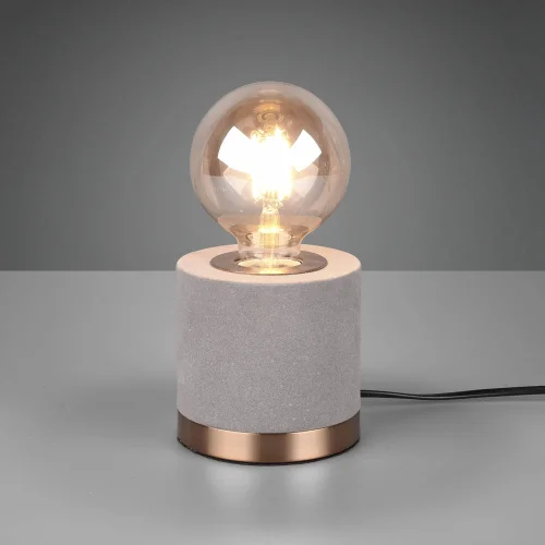 LÁMPARA DE MESA GANNICUS SAMT GRIS E27