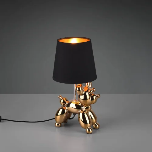 LÁMPARA DE MESA LUCKY CERÁMICA ORO E14 LÁMPARA DE MESA LUCKY CERÁMICA ORO E14
