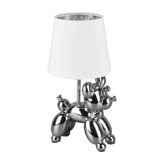 LÁMPARA DE MESA LUCKY CERÁMICA PLATA E14 2