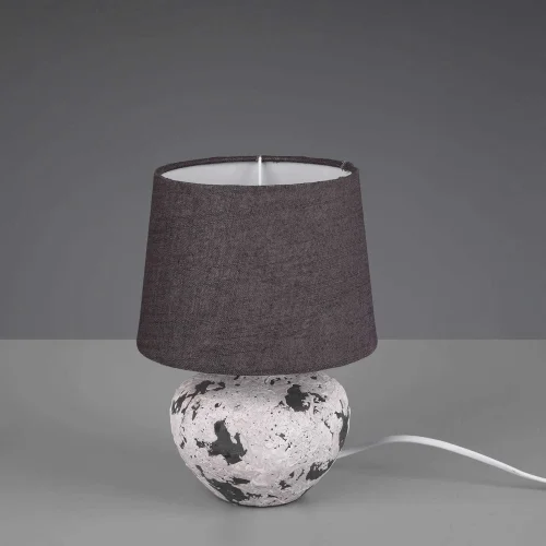 LÁMPARA DE MESA CONNIE CERÁMICA GRIS E14 18 CM