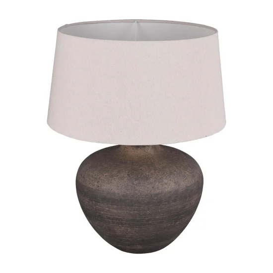 LÁMPARA DE MESA ASHANTI CERÁMICA MARRÓN E27 2