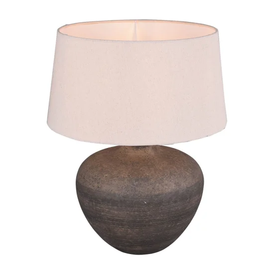 LÁMPARA DE MESA ASHANTI CERÁMICA MARRÓN E27