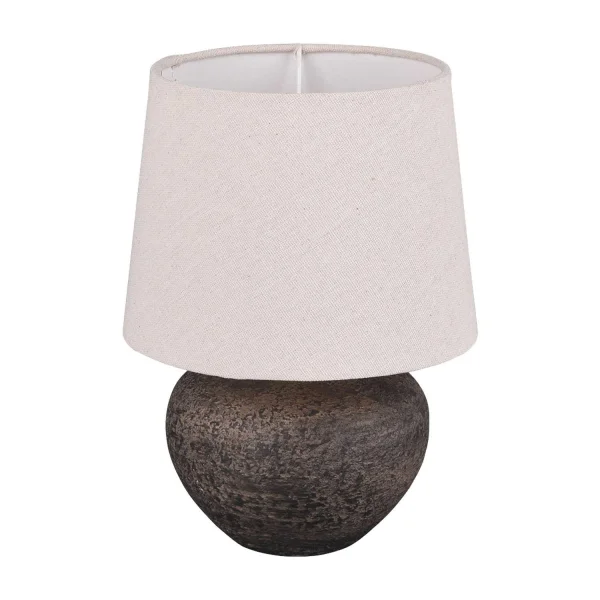 LÁMPARA DE MESA ASHANTI CERÁMICA MARRÓN E14