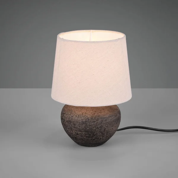LÁMPARA DE MESA ASHANTI CERÁMICA MARRÓN E14