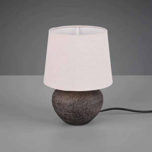 LÁMPARA DE MESA ASHANTI CERÁMICA MARRÓN E14