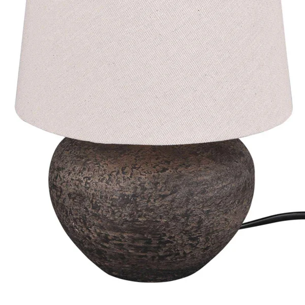 LÁMPARA DE MESA ASHANTI CERÁMICA MARRÓN E14