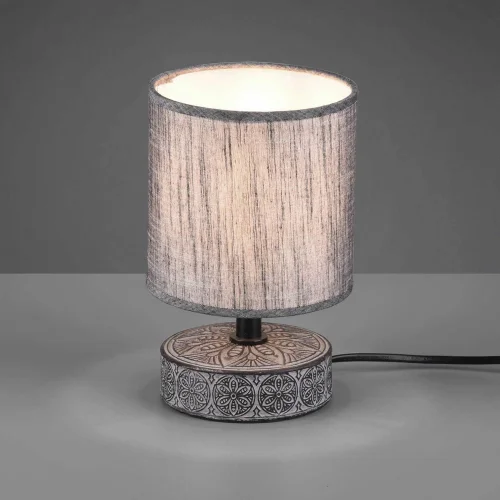 LÁMPARA DE MESA NEKANE CERÁMICA GRIS E14 LÁMPARA DE MESA NEKANE CERÁMICA GRIS E14