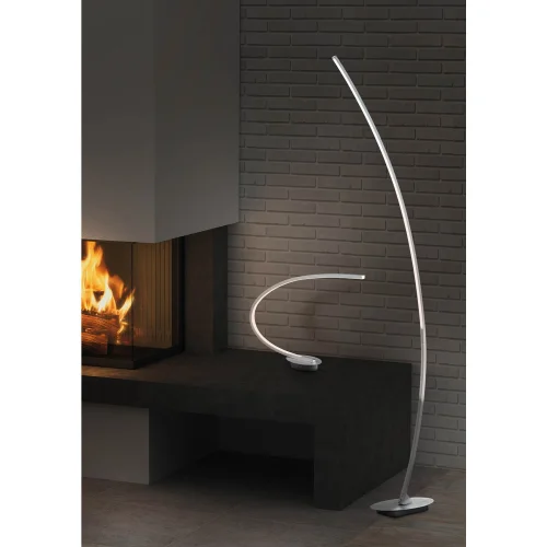 LÁMPARA DE PIE LED THEODOR 11W 3000K ALUMINIO PULIDO