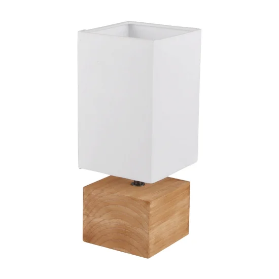 LÁMPARA DE MESA SIGRID MADERA NATURAL E14 2