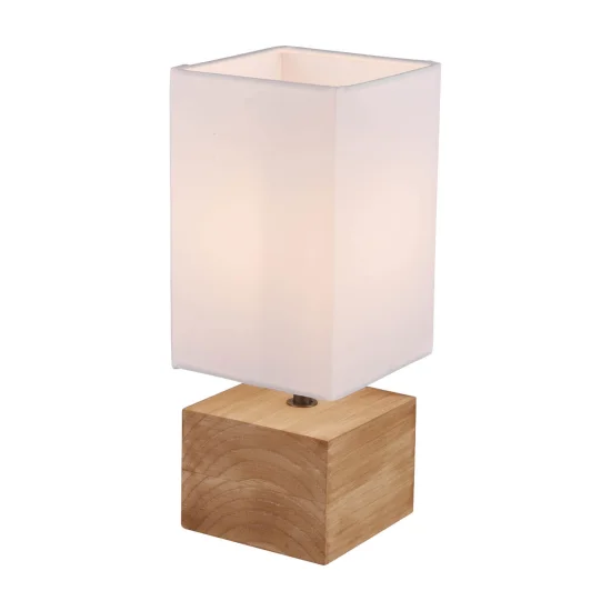 LÁMPARA DE MESA SIGRID MADERA NATURAL E14