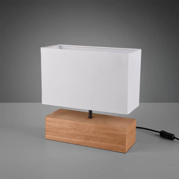 LÁMPARA DE MESA SIGRID MADERA NATURAL E27